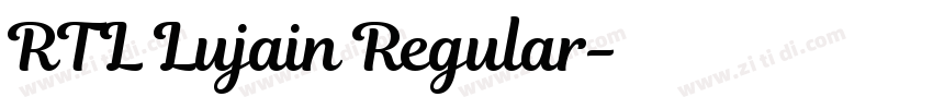 RTL Lujain Regular字体转换 RTL Lujain Regular字体转换